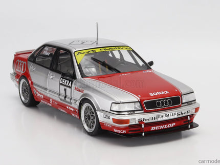 Audi Quattro V8 Team Azr N°1 DTM Sezóna 1992 Frank Biela 1:18 Werk83 strieborná červená