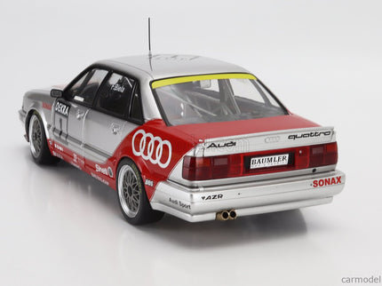 Audi Quattro V8 Team Azr N°1 DTM Sezóna 1992 Frank Biela 1:18 Werk83 strieborná červená