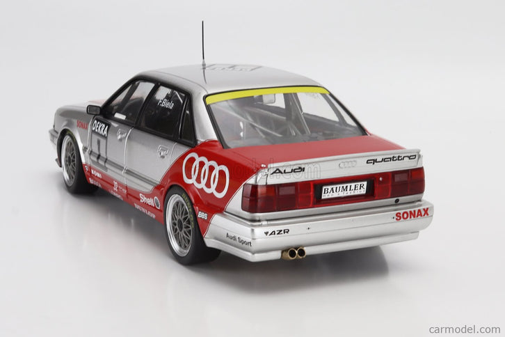 Audi Quattro V8 Team Azr N°1 DTM Sezóna 1992 Frank Biela 1:18 Werk83 strieborná červená