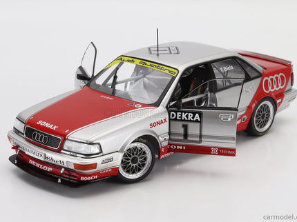 Audi Quattro V8 Team Azr N°1 DTM Sezóna 1992 Frank Biela 1:18 Werk83 strieborná červená