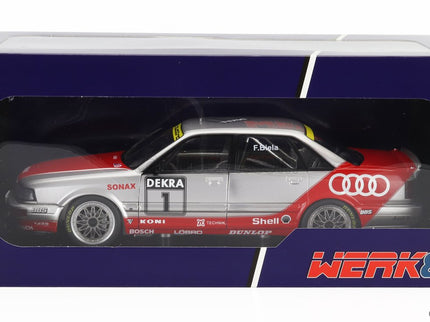 Audi Quattro V8 Team Azr N°1 DTM Sezóna 1992 Frank Biela 1:18 Werk83 strieborná červená