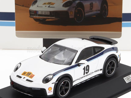 PORSCHE | 911 992 COUPE N 19 RALLY DAKAR DESIGN PACKAGE 2024 | WHITE BLUE