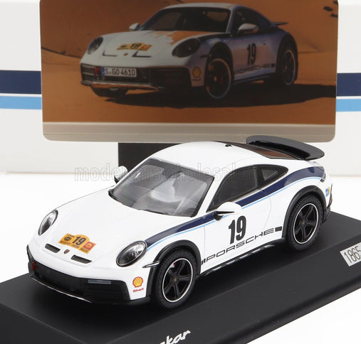 PORSCHE | 911 992 COUPE N 19 RALLY DAKAR DESIGN PACKAGE 2024 | WHITE BLUE