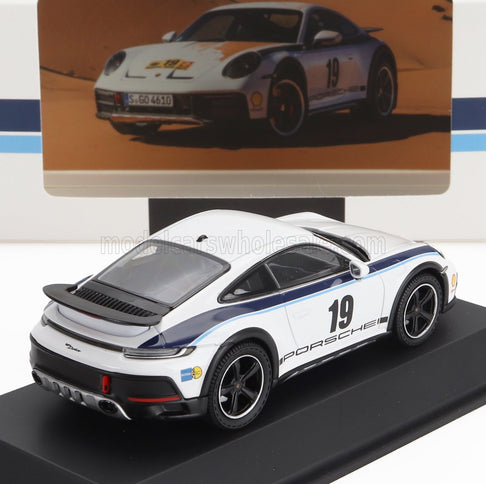 PORSCHE | 911 992 COUPE N 19 RALLY DAKAR DESIGN PACKAGE 2024 | WHITE BLUE
