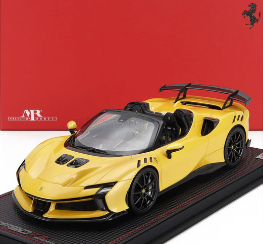 FERRARI | SF90 XX STRADALE SPIDER 2024 - CON VETRINA - WITH SHOWCASE | GIALLO TRISTRATO - YELLOW MET BLACK