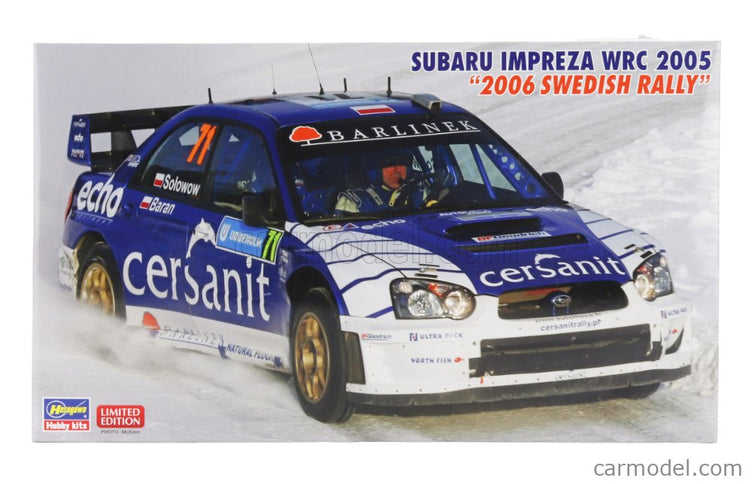Subaru Impreza WRC Team Cersanit N°71 Rally Sweden 2006 Michal Solowow - Maciej Baran 1:24 Hasegawa /