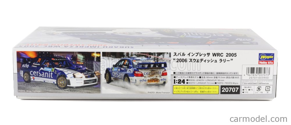 Subaru Impreza WRC Team Cersanit N°71 Rally Sweden 2006 Michal Solowow - Maciej Baran 1:24 Hasegawa /