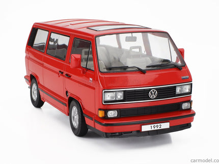 Volkswagen T3 Multivan Minibus (last Edícia) 1992 1:18 KK Scale červená