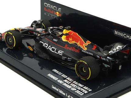 RED BULL | F1  RB19 TEAM ORACLE RED BULL RACING N 1 WORLD CHAMPION WINNER ABU DHABI GP 2023 MAX VERSTAPPEN | MATT BLUE