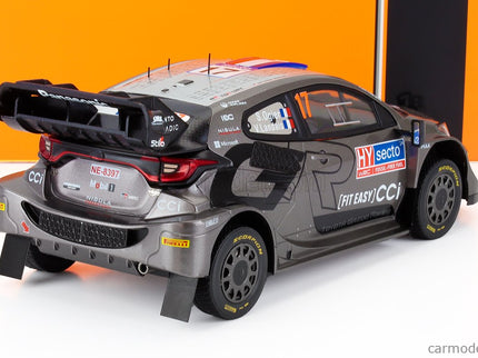 Toyota Yaris GR RALLY1 Team Toyota Gazoo Racing Wrt N°17 Víťaz Rally Finland 2024 Sebastien Ogier - Vincent Landais 1:18 IXO Models sivá