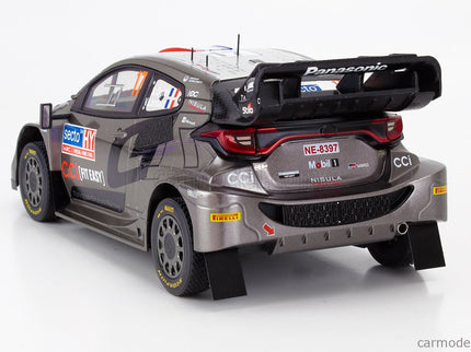 Toyota Yaris GR RALLY1 Team Toyota Gazoo Racing Wrt N°17 Víťaz Rally Finland 2024 Sebastien Ogier - Vincent Landais 1:18 IXO Models sivá