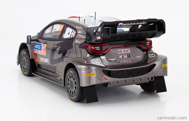Toyota Yaris GR RALLY1 Team Toyota Gazoo Racing Wrt N°17 Víťaz Rally Finland 2024 Sebastien Ogier - Vincent Landais 1:18 IXO Models sivá