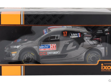 Toyota Yaris GR RALLY1 Team Toyota Gazoo Racing Wrt N°17 Víťaz Rally Finland 2024 Sebastien Ogier - Vincent Landais 1:18 IXO Models sivá