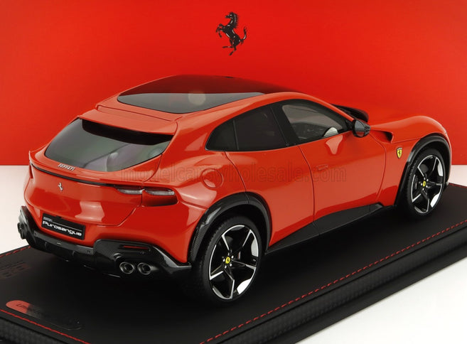FERRARI | PUROSANGUE SUV PANORAMIC ROOF 2022 - CON VETRINA - WITH SHOWCASE | ROSSO DINO - LIGHT RED