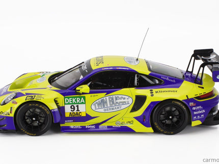 Porsche 911 992 GT3 R Team Joos BY Racemotion N°91 Adac GT Masters 2023 Finn Gehrsitz - Sven Muller 1:18 IXO Models žltá modrá