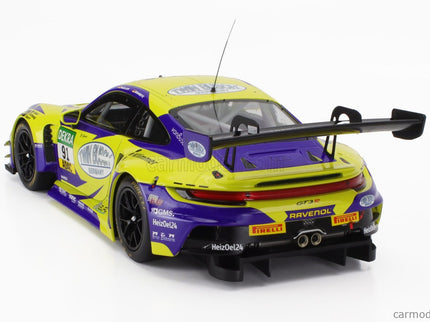 Porsche 911 992 GT3 R Team Joos BY Racemotion N°91 Adac GT Masters 2023 Finn Gehrsitz - Sven Muller 1:18 IXO Models žltá modrá