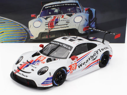 PORSCHE | 911 991 RSR-19 4.2L TEAM WEATHERTECH RACING N 79 2nd LMGTE AM CLASS 24h LE MANS 2022 COOPER MACNEIL - JULIEN ANDLAUER - THOMAS MERRIL | WHITE