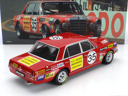 Mercedes Benz 300 Sel 6.8 Team Mercedes AMG N°35 2. Miesto 24h Spa Francorchamps 1971 Hans Heyer - Clemens Schickentanz 1:18 Werk83 červená