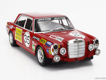 Mercedes Benz 300 Sel 6.8 Team Mercedes AMG N°35 2. Miesto 24h Spa Francorchamps 1971 Hans Heyer - Clemens Schickentanz 1:18 Werk83 červená