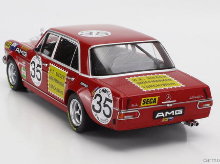 Mercedes Benz 300 Sel 6.8 Team Mercedes AMG N°35 2. Miesto 24h Spa Francorchamps 1971 Hans Heyer - Clemens Schickentanz 1:18 Werk83 červená
