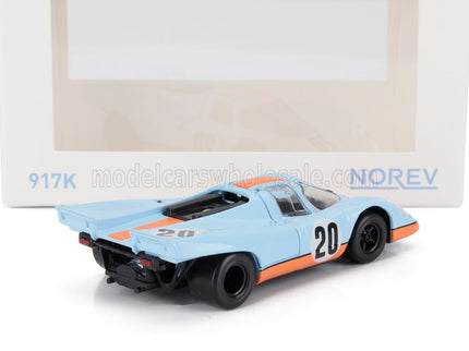 PORSCHE | 917K 4.5L TEAM JOHN WYER AUTOMOTIVE ENGINEERING LTD GULF N 20 24h LE MANS 1970 JO SIFFERT - BRIAN REDMANN | LIGHT BLUE ORANGE
