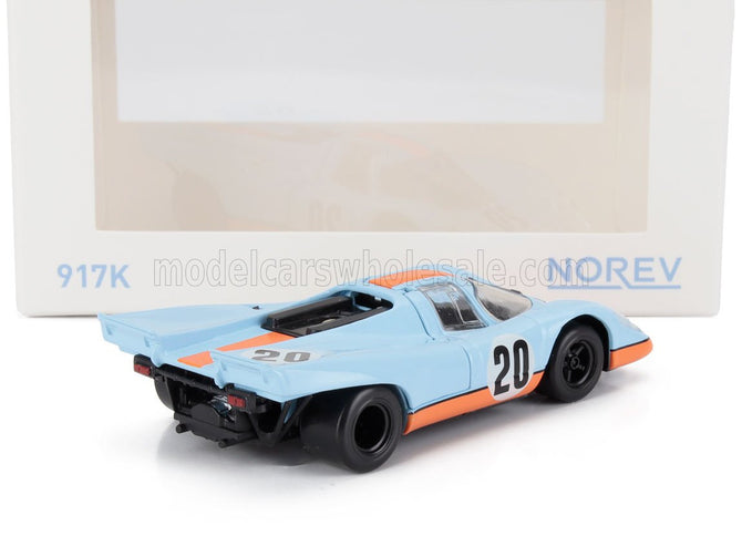 PORSCHE | 917K 4.5L TEAM JOHN WYER AUTOMOTIVE ENGINEERING LTD GULF N 20 24h LE MANS 1970 JO SIFFERT - BRIAN REDMANN | LIGHT BLUE ORANGE
