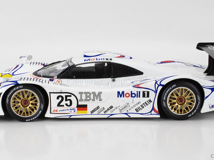 Porsche 911 GT1-98 3.2L Turbo Team Porsche AG MOBIL-1 N°25 2. Miesto 24h Le Mans 1998 Uwe Alzen - Jorg Muller - Bob Wollek 1:12 Werk83 biela modrá červená