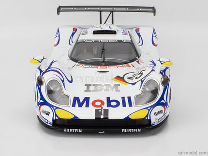 Porsche 911 GT1-98 3.2L Turbo Team Porsche AG MOBIL-1 N°25 2. Miesto 24h Le Mans 1998 Uwe Alzen - Jorg Muller - Bob Wollek 1:12 Werk83 biela modrá červená