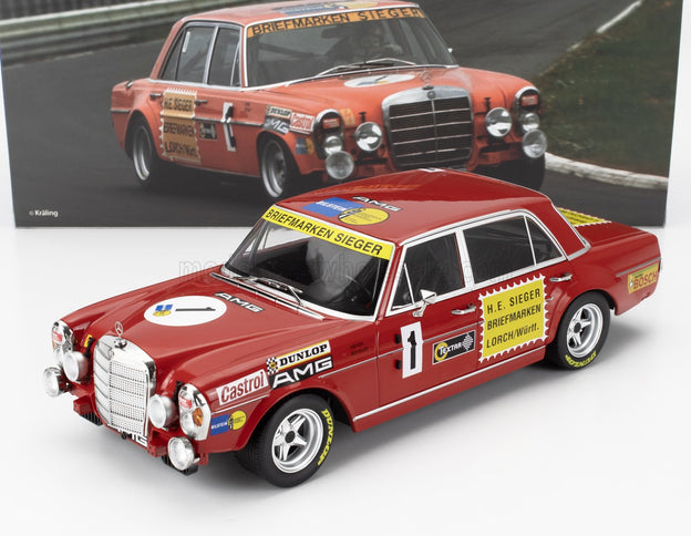 MERCEDES BENZ | 300 SEL 6.8 TEAM MERCEDES AMG N 1 24h NURBURGRING 1972 HANS HEYER - THOMAS BETZLER | RED
