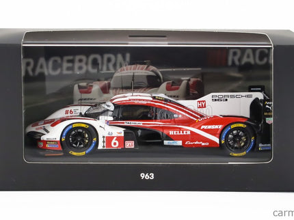 Porsche 963 9RD 4.6L Turbo V8 Team Porsche Penske Motorsport N°6 4. Miesto 24h Le Mans (pole Position) 2024 Kevin Estre - Andre Lotterer - Laurens Vanthoor 1:43 Spark Model červená biela čierna