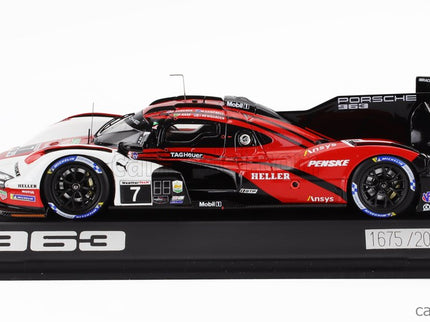 Porsche 963 9RD 4.6L Turbo V8 Team Porsche Penske Motorsport N°7 Víťaz 24h Daytona 2024 Matt Campbell - Dane Cameron - Felipe Nasr - Josef Newgarden 1:43 Spark Model červená biela čierna