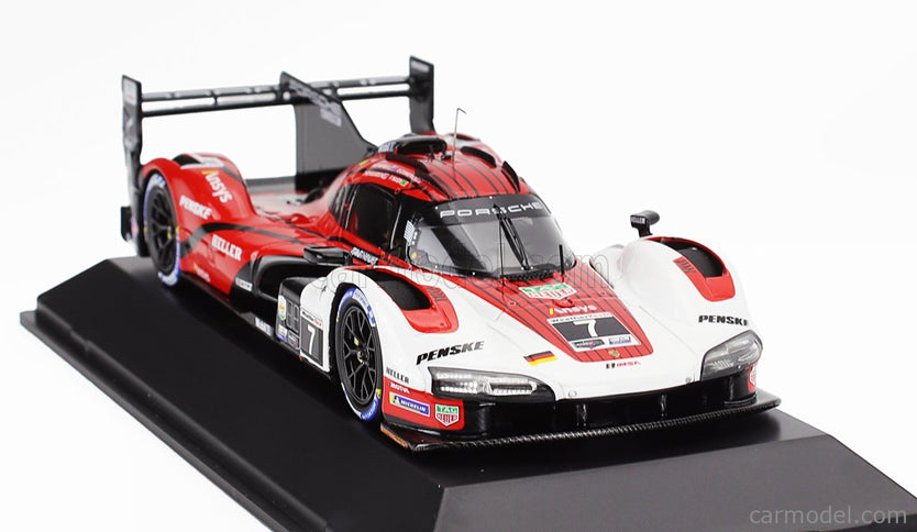 Porsche 963 9RD 4.6L Turbo V8 Team Porsche Penske Motorsport N°7 Víťaz 24h Daytona 2024 Matt Campbell - Dane Cameron - Felipe Nasr - Josef Newgarden 1:43 Spark Model červená biela čierna