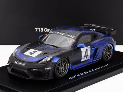 PORSCHE | 718 (982) CAYMAN GT4 RS N 4 CLUBSPORT 2023 - CON VETRINA - WITH SHOWCASE | BLUE BLACK