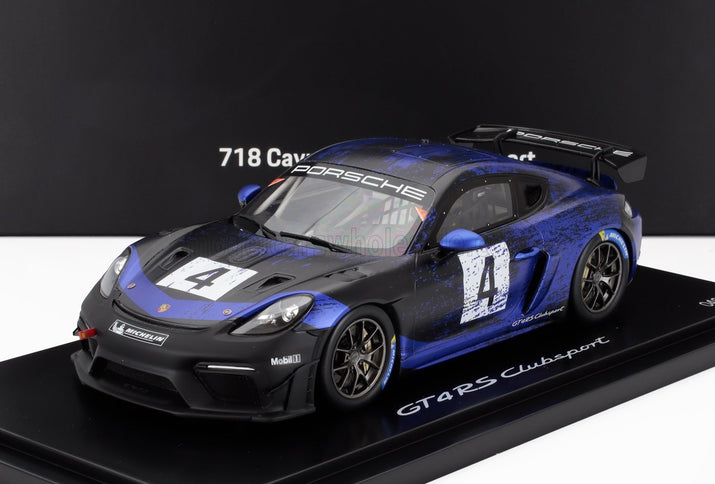 PORSCHE | 718 (982) CAYMAN GT4 RS N 4 CLUBSPORT 2023 - CON VETRINA - WITH SHOWCASE | BLUE BLACK