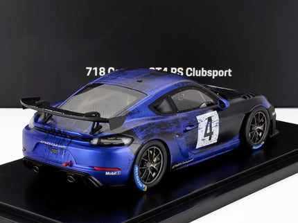 PORSCHE | 718 (982) CAYMAN GT4 RS N 4 CLUBSPORT 2023 - CON VETRINA - WITH SHOWCASE | BLUE BLACK