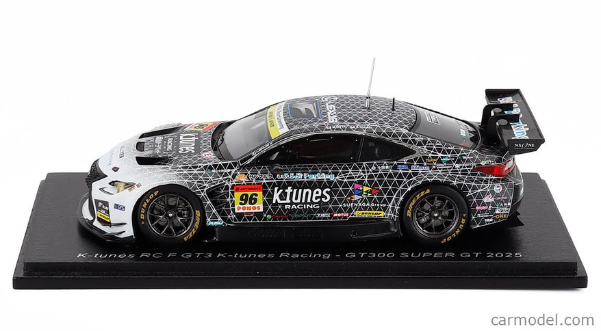 Lexus RC F GT3 Team K-Tunes Racing N°96 GT300 Class Super GT 2025 Morio Nitta - Shinichi Takagi 1:43 Spark Model čierna biela