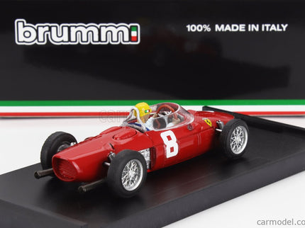 Ferrari F1 156 N°8 Italy Monza Italy GP 1961 Ricardo Rodriguez - With Driver Figúrka 1:43 Brumm červená