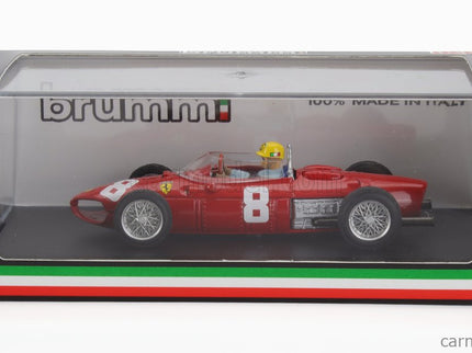Ferrari F1 156 N°8 Italy Monza Italy GP 1961 Ricardo Rodriguez - With Driver Figúrka 1:43 Brumm červená