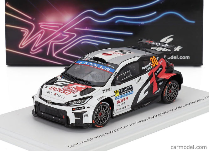 Toyota Yaris GR RALLY2 Hybrid Team Toyota Gazoo Racing Wrt NG (night Version) N°30 Rally Montecarlo 2025 Yuki Yamamoto - James Fulton 1:43 Spark Model biela