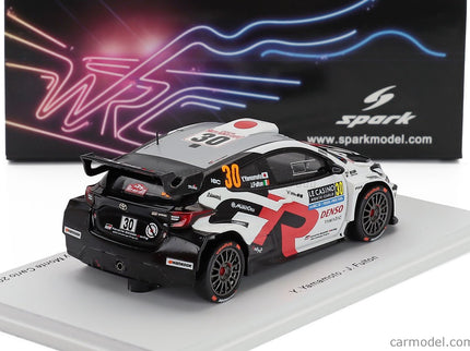 Toyota Yaris GR RALLY2 Hybrid Team Toyota Gazoo Racing Wrt NG (night Version) N°30 Rally Montecarlo 2025 Yuki Yamamoto - James Fulton 1:43 Spark Model biela