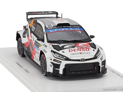 Toyota Yaris GR RALLY2 Hybrid Team Toyota Gazoo Racing Wrt NG (night Version) N°30 Rally Montecarlo 2025 Yuki Yamamoto - James Fulton 1:43 Spark Model biela