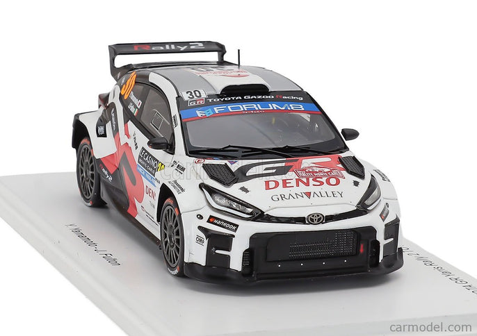 Toyota Yaris GR RALLY2 Hybrid Team Toyota Gazoo Racing Wrt NG (night Version) N°30 Rally Montecarlo 2025 Yuki Yamamoto - James Fulton 1:43 Spark Model biela