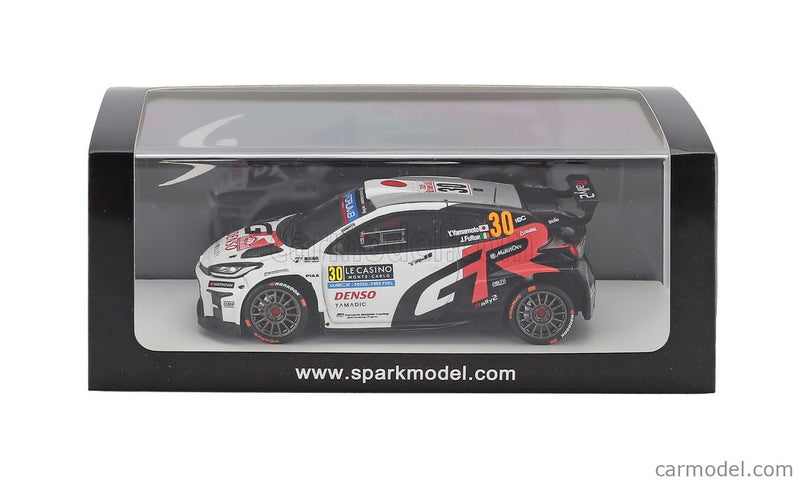 Toyota Yaris GR RALLY2 Hybrid Team Toyota Gazoo Racing Wrt NG (night Version) N°30 Rally Montecarlo 2025 Yuki Yamamoto - James Fulton 1:43 Spark Model biela