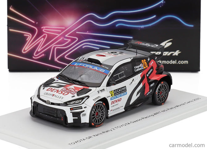 Toyota Yaris GR RALLY2 Hybrid Team Toyota Gazoo Racing Wrt NG (night Version) N°26 Rally Montecarlo 2025 Hikaru Kogure - Topi Luhtinen 1:43 Spark Model biela