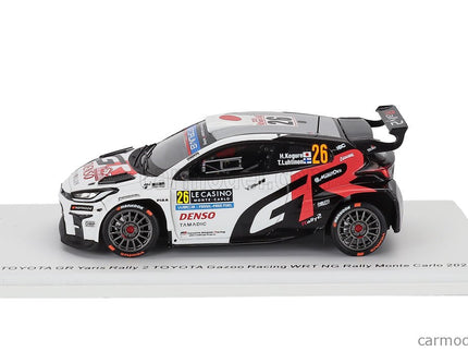 Toyota Yaris GR RALLY2 Hybrid Team Toyota Gazoo Racing Wrt NG (night Version) N°26 Rally Montecarlo 2025 Hikaru Kogure - Topi Luhtinen 1:43 Spark Model biela