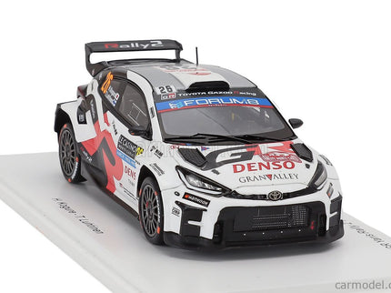 Toyota Yaris GR RALLY2 Hybrid Team Toyota Gazoo Racing Wrt NG (night Version) N°26 Rally Montecarlo 2025 Hikaru Kogure - Topi Luhtinen 1:43 Spark Model biela