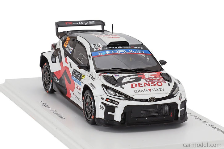 Toyota Yaris GR RALLY2 Hybrid Team Toyota Gazoo Racing Wrt NG (night Version) N°26 Rally Montecarlo 2025 Hikaru Kogure - Topi Luhtinen 1:43 Spark Model biela