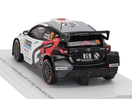 Toyota Yaris GR RALLY2 Hybrid Team Toyota Gazoo Racing Wrt NG (night Version) N°26 Rally Montecarlo 2025 Hikaru Kogure - Topi Luhtinen 1:43 Spark Model biela