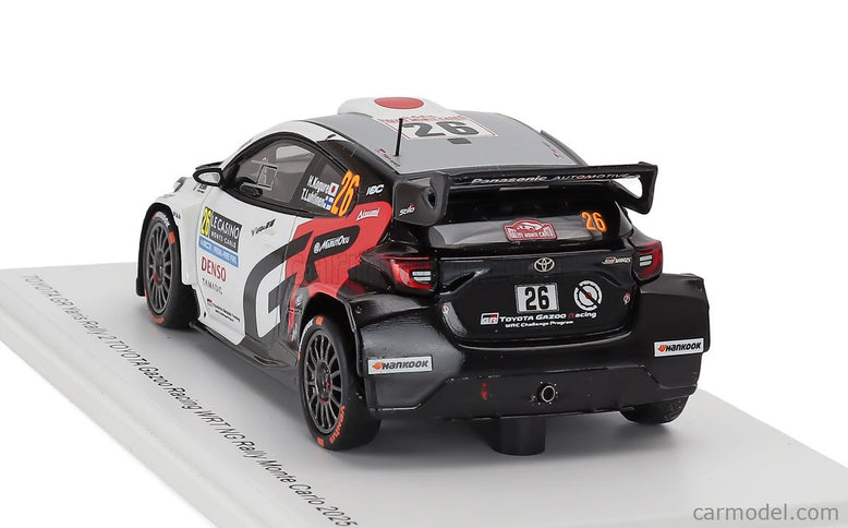 Toyota Yaris GR RALLY2 Hybrid Team Toyota Gazoo Racing Wrt NG (night Version) N°26 Rally Montecarlo 2025 Hikaru Kogure - Topi Luhtinen 1:43 Spark Model biela