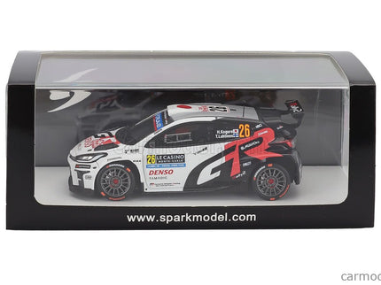 Toyota Yaris GR RALLY2 Hybrid Team Toyota Gazoo Racing Wrt NG (night Version) N°26 Rally Montecarlo 2025 Hikaru Kogure - Topi Luhtinen 1:43 Spark Model biela